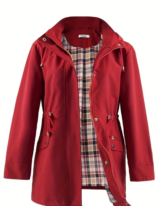 Curvelicious Zip Up Hooded Coat