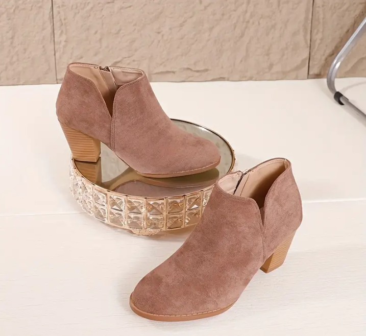Chunky Hollow Out Ankle Boots