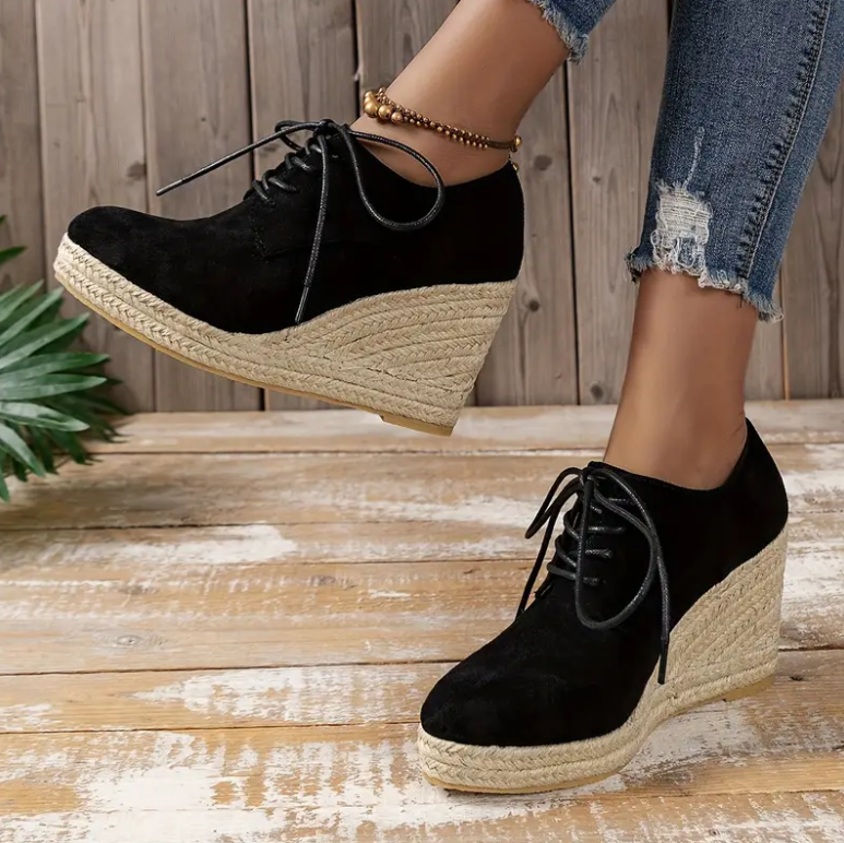 Lace Up Wedge Shoe