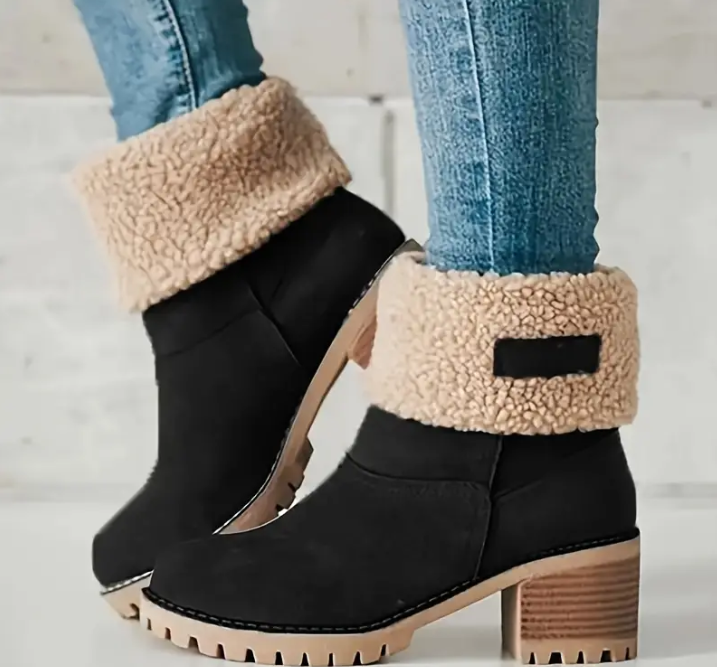 Fuzzy Flannel Boots