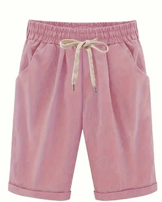 Curvelicious High Waist Drawstring Shorts
