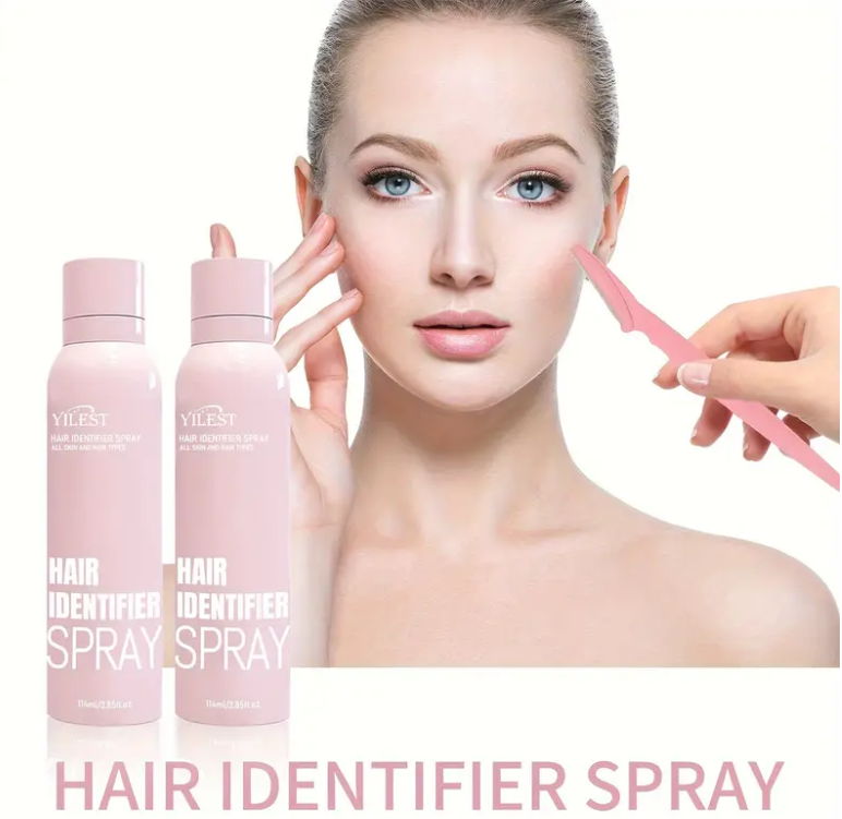 Hair Identifier Spray with 4 Folding Eyebrow Razors