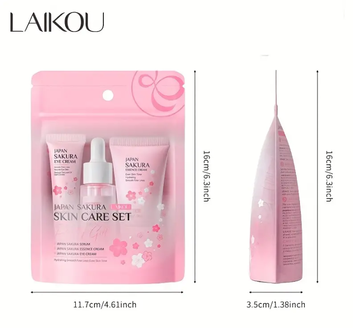 3pcs Set LAIKOU Japanese Cherry Blossom Skin Care Set