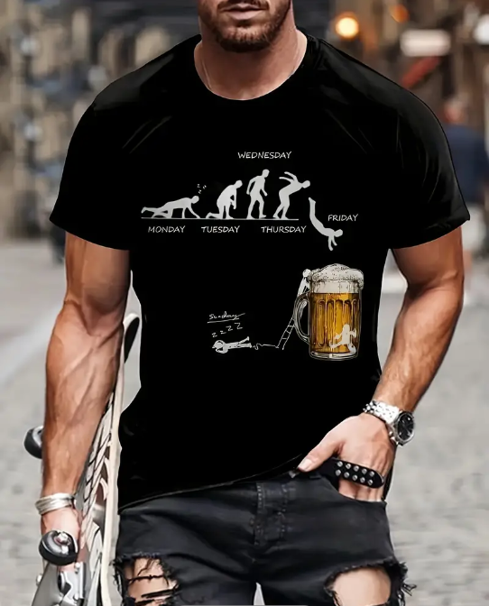 Men&#39;s Beer Graphic Tee 