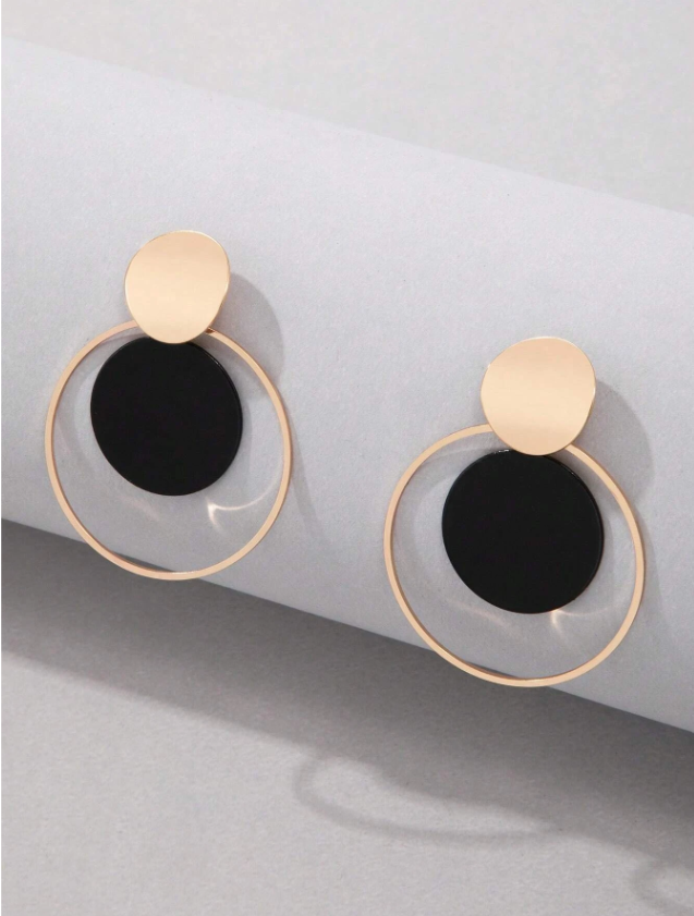 Round Drop Earrings