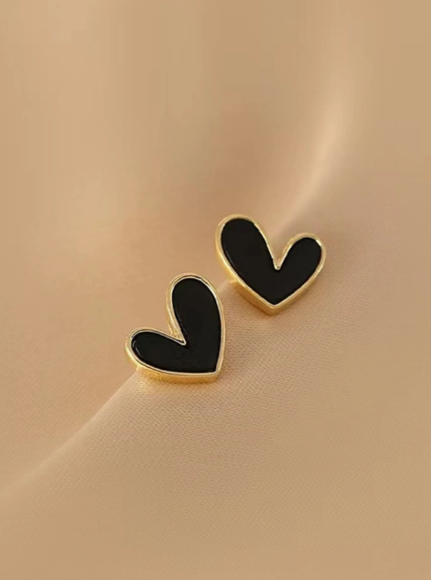 Heart Design Stud Earrings