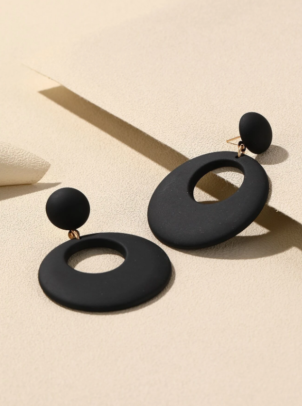 1 pair Casual Round Drop Earrings