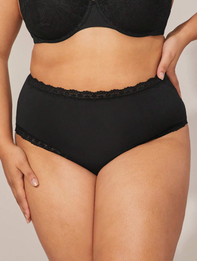 3-Pack Mid Waist Lace Trim Panty Set