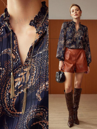 Paisley Chiffon Blouse