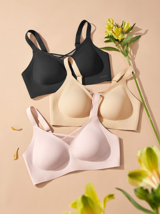 LUVLETTE Dream Curve 2ndSkin Wireless Full Coverage Seamless Mesh Bra