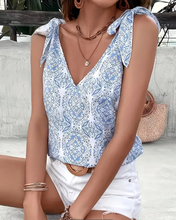 BOHO V Neck Blouse