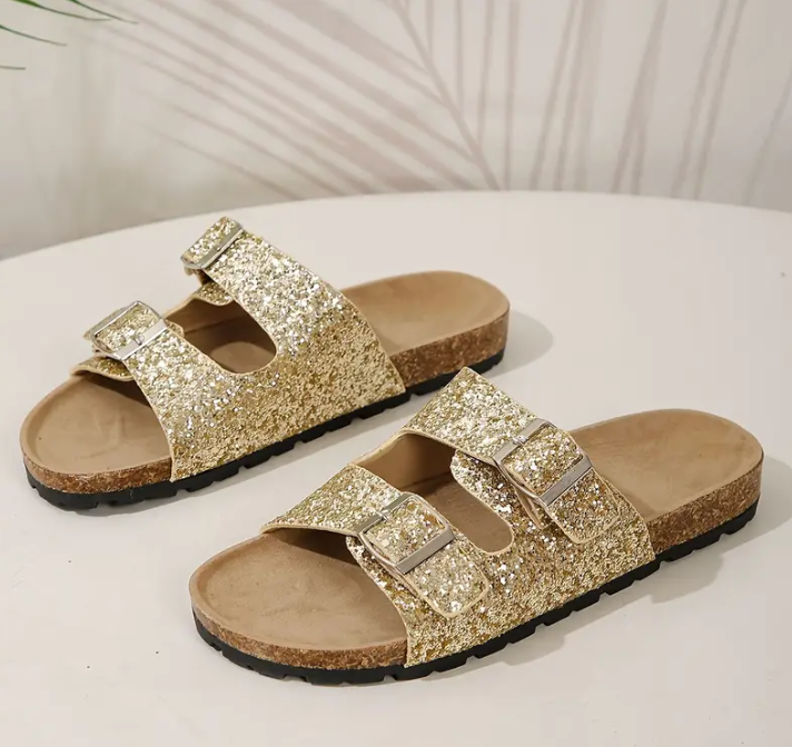 Glitter Slide Sandals