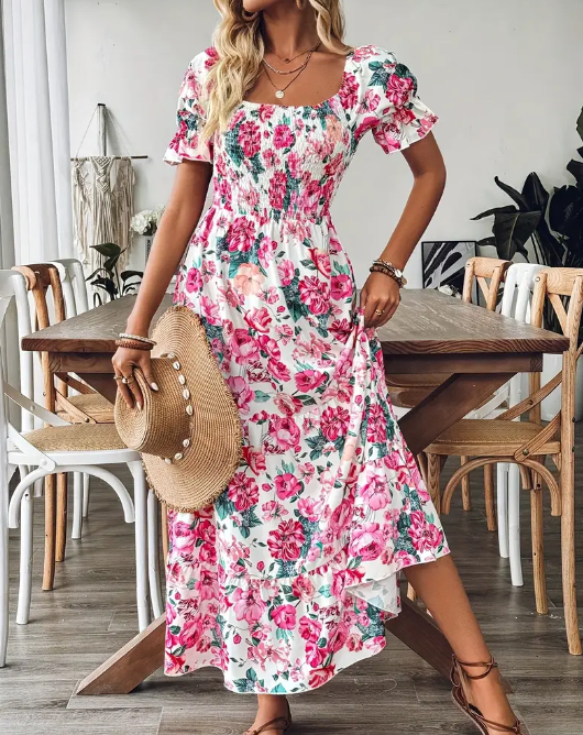 Floral Print Midi Dress
