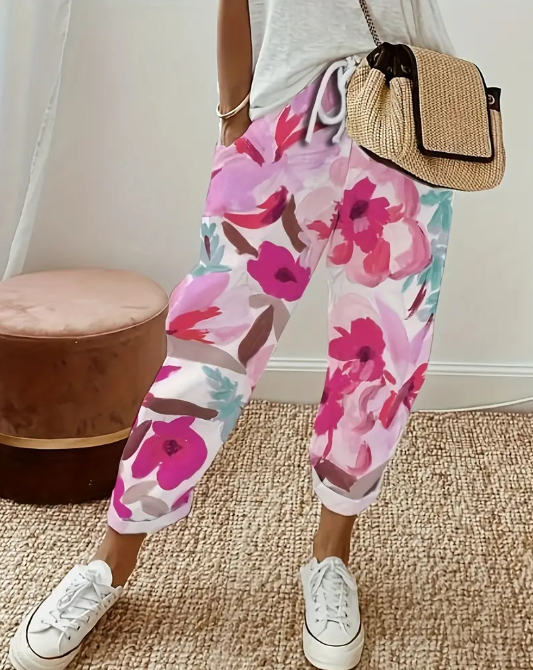 Floral Print Summer Pants