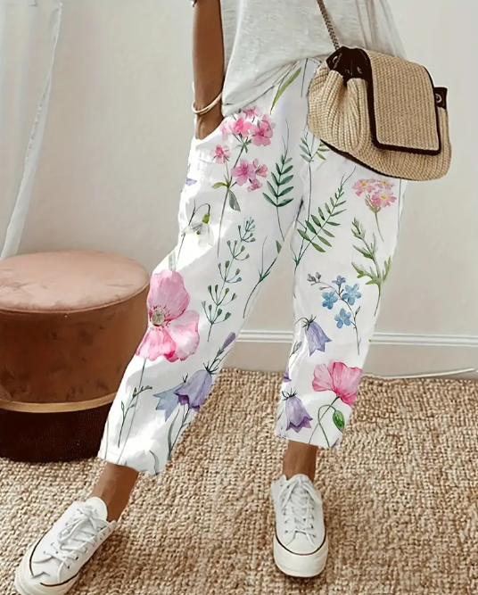 Floral Print Summer Pants
