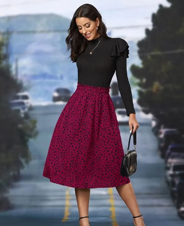 Leopard Print High Waist Skirt