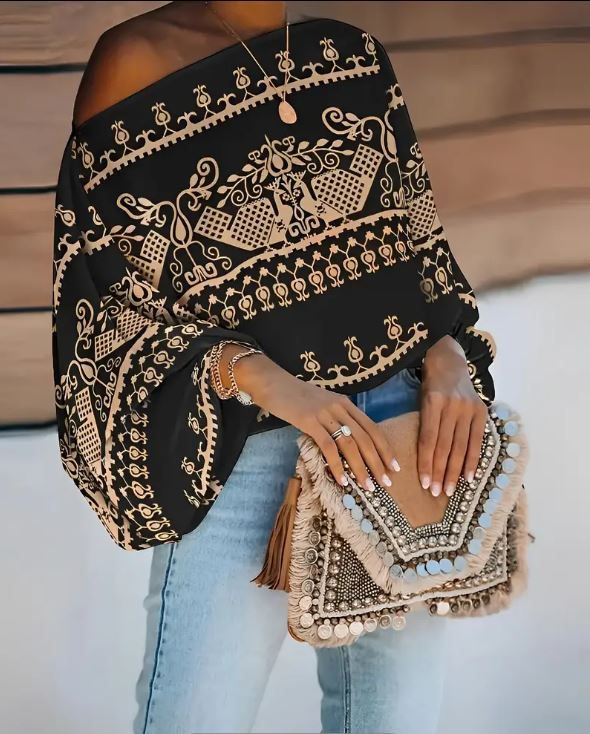Boho Batwing Sleeve Blouse