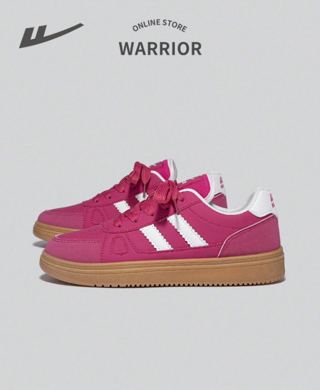 WARRIOR Women&#39;s Sporty Lace-Up Low Top Casual Sneakers