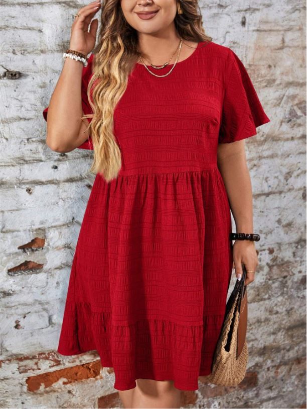 Red Peter Pan Collar Dress