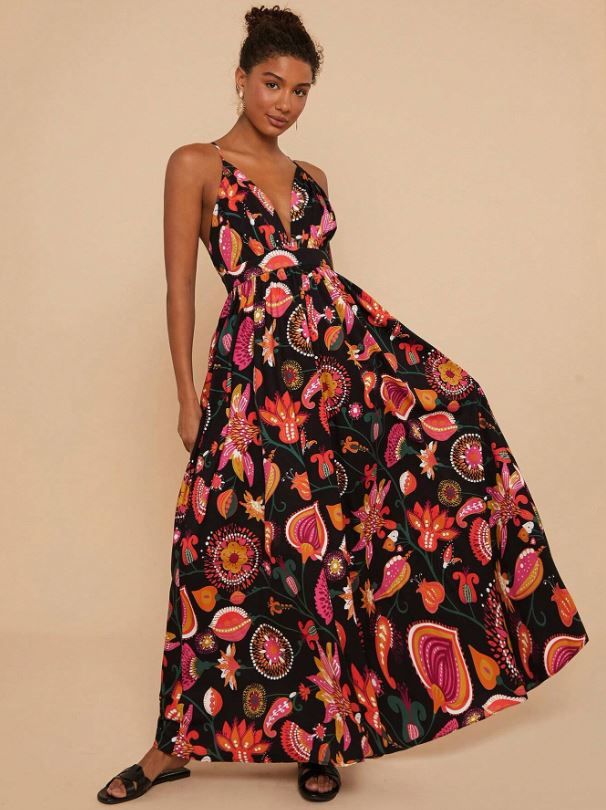 Travachic  Halter Backless Maxi Dress
