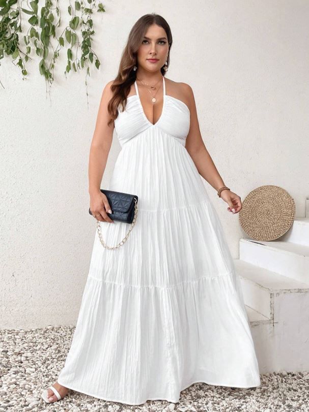Privé Chiffon Halter Neck Backless Dress