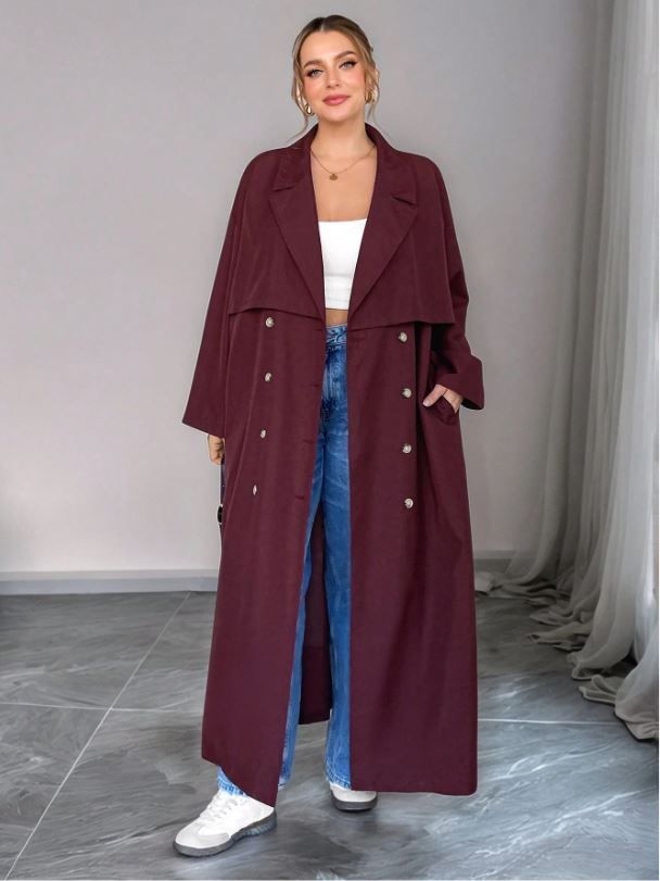 Firerie Angora Red Trench Coat