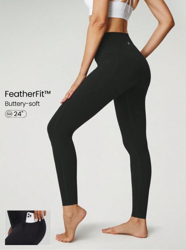 GLOWMODE 24&quot; FeatherFit™ High-Rise Side Pocket Leggings