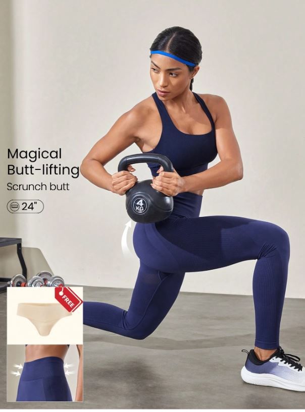 GLOWMODE 24&quot; Seamless High-Waist Perforated Leggings Medium Impact