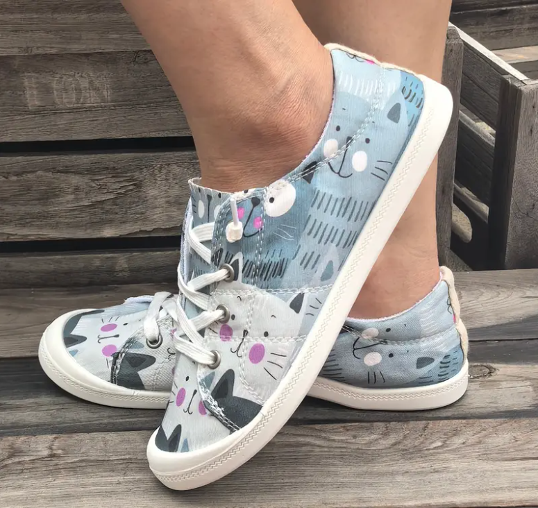 Cat Print Sneakers