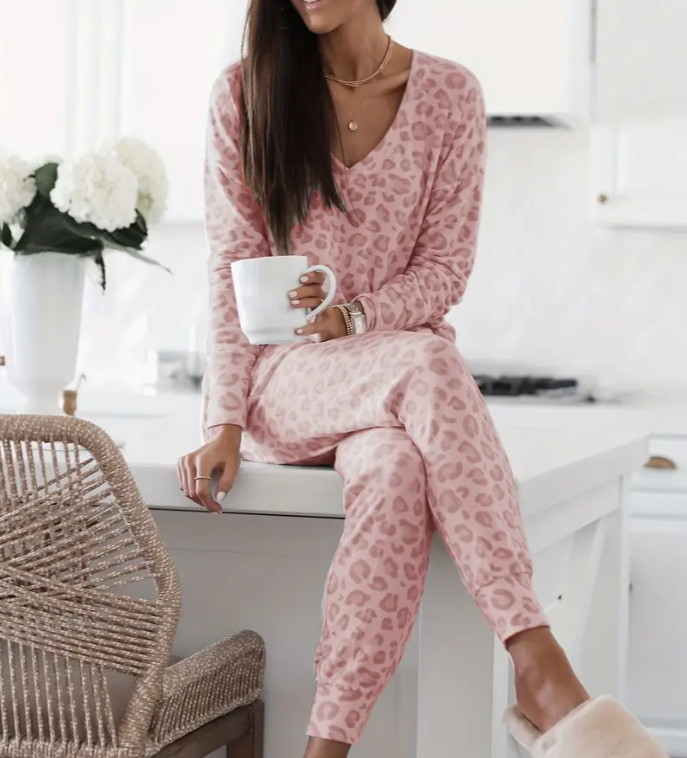 Leopard Print Lounge Set