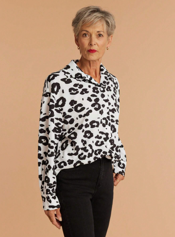 MIASPIRE Leopard Print Blouse