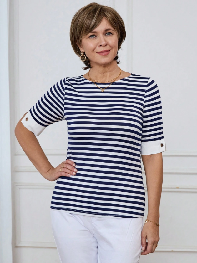 MIASPIRE Striped Shirt