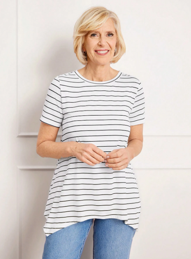 MIASPIRE Striped T-Shirt