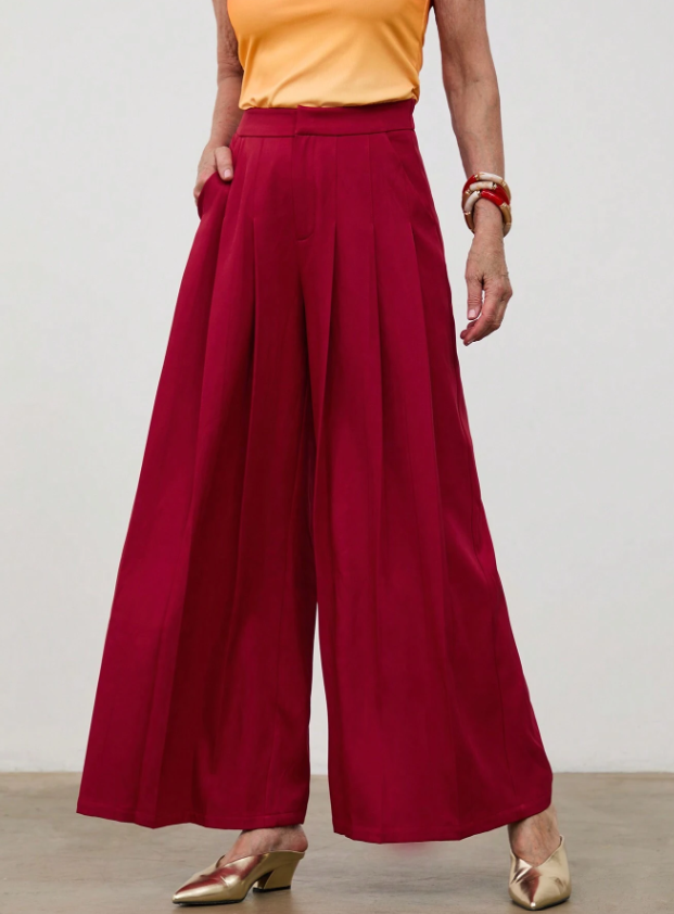 MIASPIRE Pleated Wide-Leg Pants
