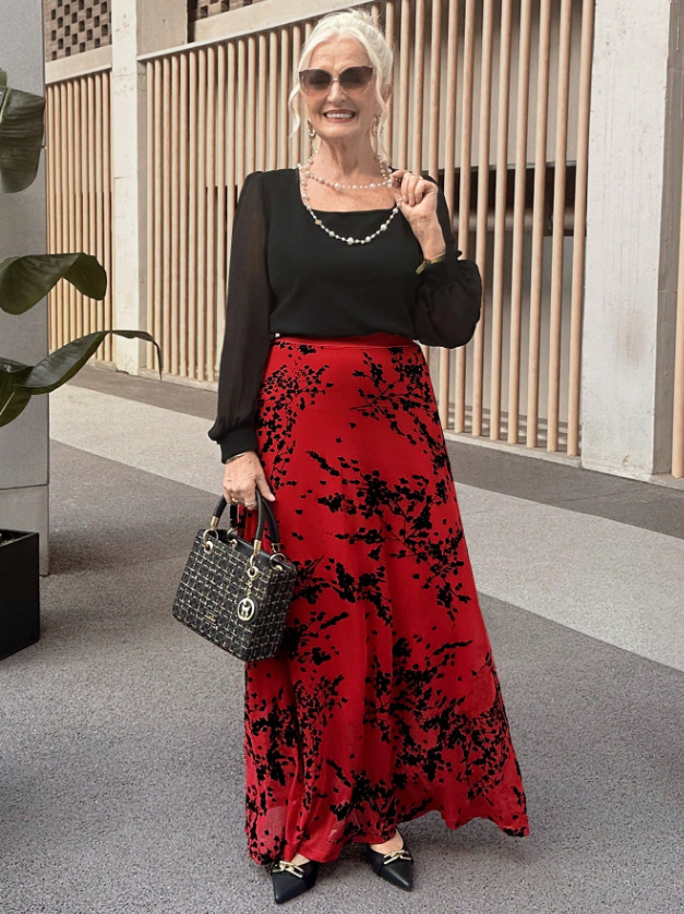 MIASPIRE Floral Printed Long Skirt