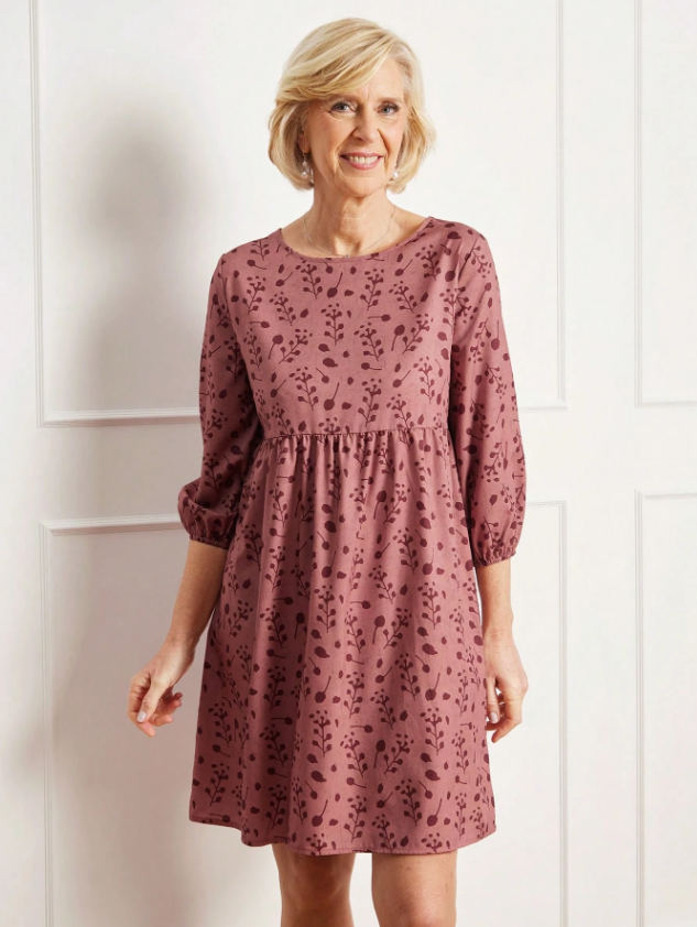 MIASPIRE Pleated Floral Print Mini Dress