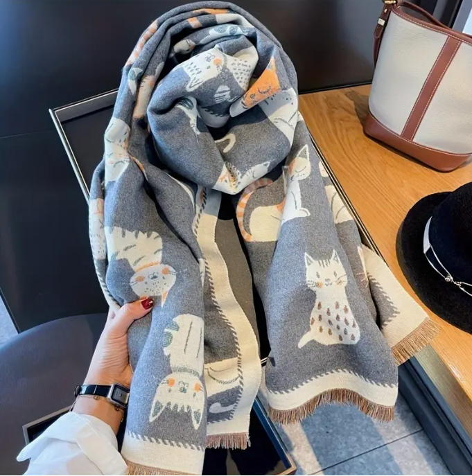 Double Sided Cat Shawl