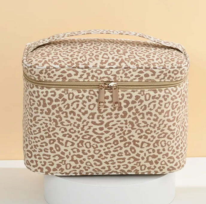 Leopard Print Cosmetic Bag