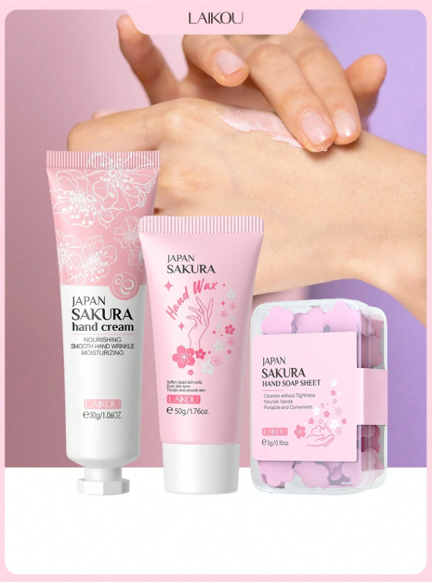 LAIKOU Japan Sakura Hand Care Kit