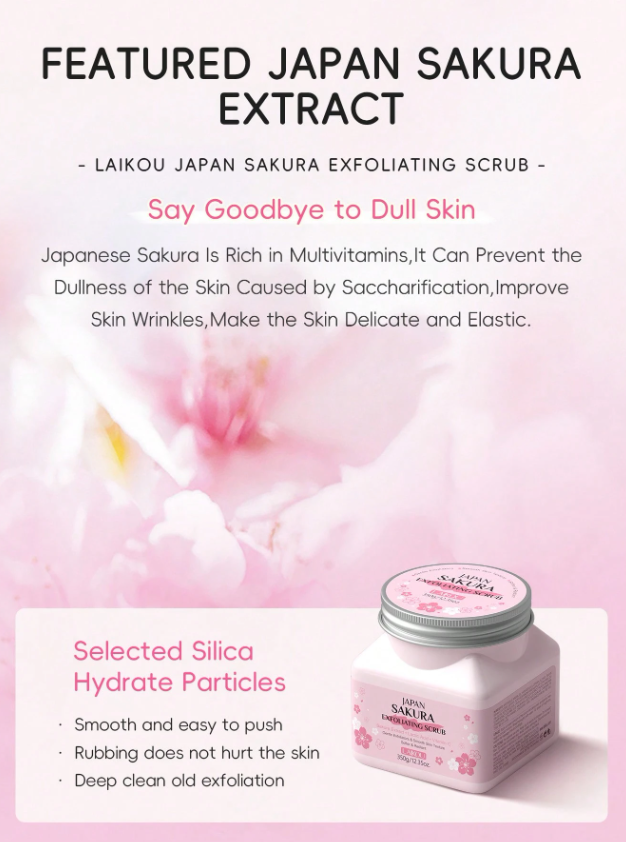 LAIKOU Japan Sakura Exfoliating Scrub 350g