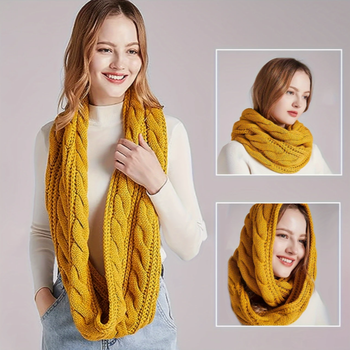 Plush Twisted Rope Neck Warmer