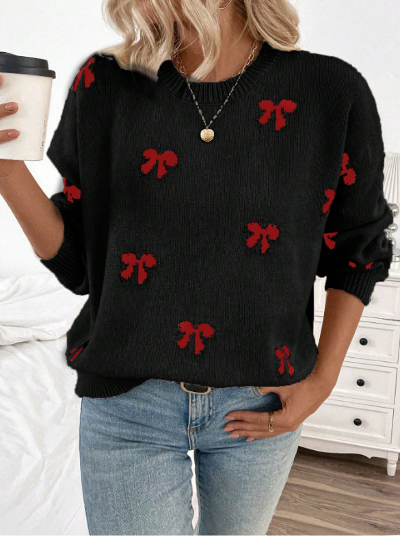 FRANCLIA Bow Pullover Sweater