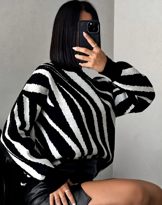 Zebra Stripe Sweater