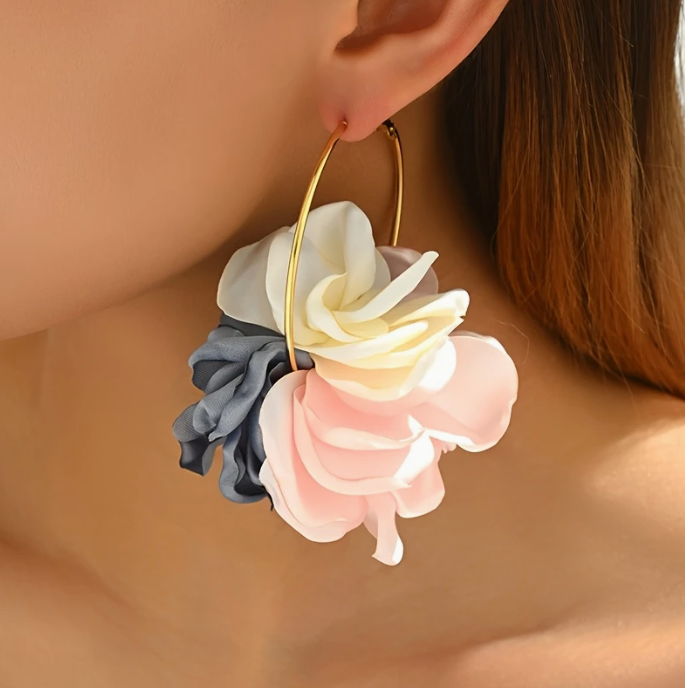 Geometric 3D Petal Earrings