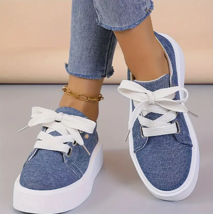 Lace Up Platform Soft Sole Sneakers