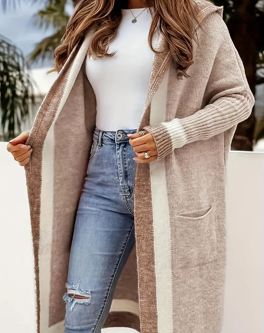 Cardigan with Hood &amp; Pockets