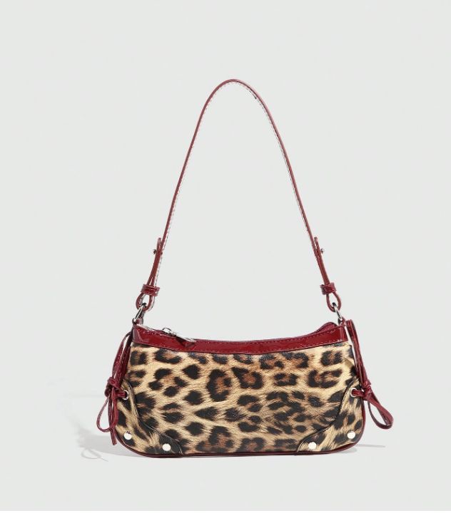 Minimalist Leopard Print Handbag