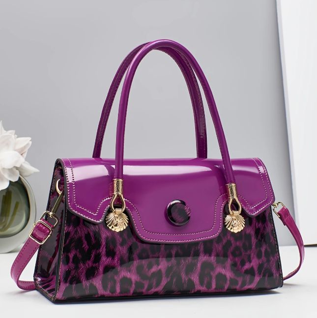 Leopard Print Crossbody Shoulder Bag