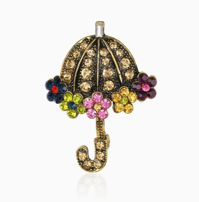BROOCH Vintage Umbrella