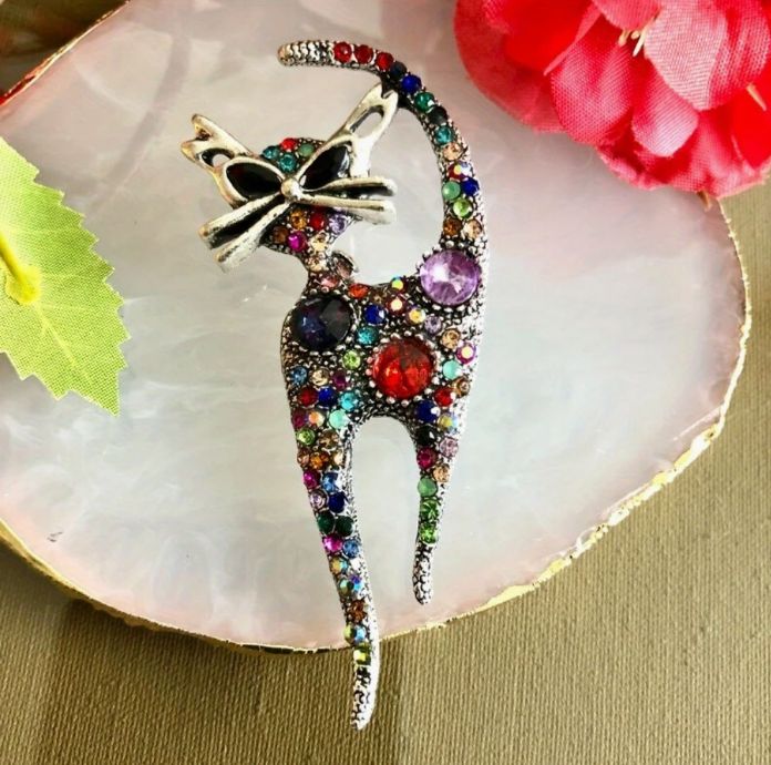 BROOCH Baroque Cat